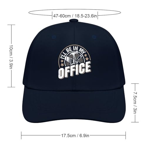 Woodworker I'll Be in My Office Golf Hat Flexible Wide-Brim Cool Hats for Teenage Boys Men's Athletic Cap for Gym Training2