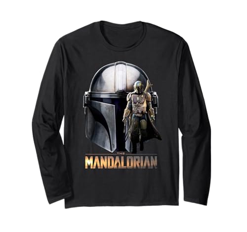 T-shirt Star Wars Mandalorian à manches longues imprimé pour fan de pop culture