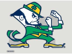 Notre Dame 8x8 Color Die Cut Window Decal - Image 2