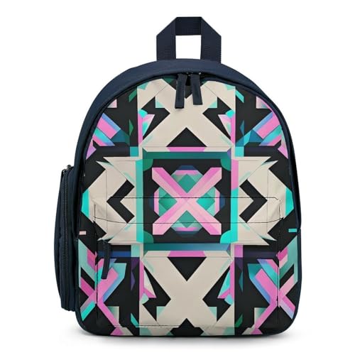 Line Pattern Backpack for Men Women, Durable Small Bookbag Lightweight Daypack for Travel, Hiking, Blue-style