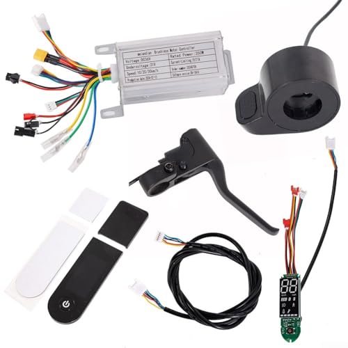 Kit de controlador eléctrico de scooter de 36 V 350 W con pantalla LCD, acelerador, mango de freno para...