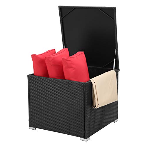 image for PUPZO Outdoor Large Deck Box, 96-Gallon Plastic for Patio Garden Stora