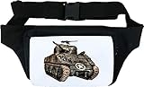 champion m4 sherman wot TRENDY & FASHIONABLE M4 Sherman Watercolor Styled Military Tank Art Bauchtasche