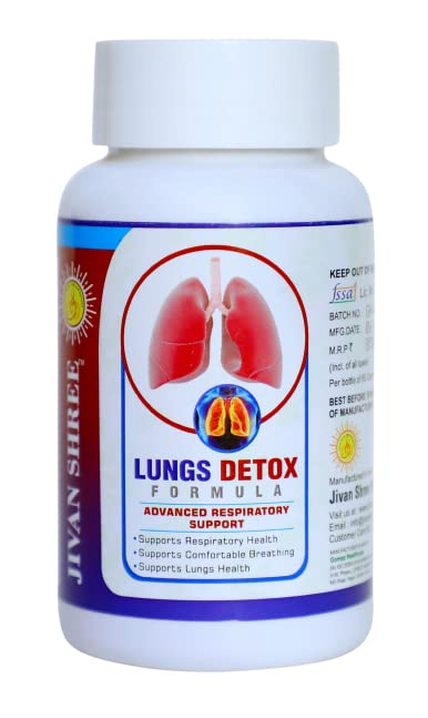 Jivan Shree Yog and ayurved Lungs Formula Detox Supplement with echinacea purpurea and Vitamin C Clean Tar