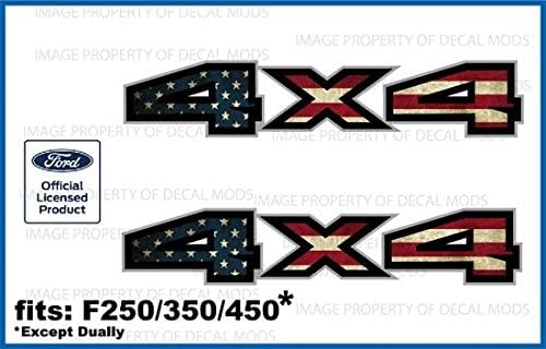Miniatura 2 de Decal Mods Calcomanías de bandera estadounidense 4x4 para Ford F250 F350 (2017-2020) (juego de 2) Super Duty - Usado
