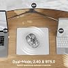 SEUNKWANG EWEADN Q9 Wireless Clear Mouse Dual Mode Bluetooth & 2.4G USB Computer Mouse with RGB Lighting, Silent Clicks, Multi-Device Compatibility for Laptop, PC, MacBook, iPad Cute Mouse-Sliver