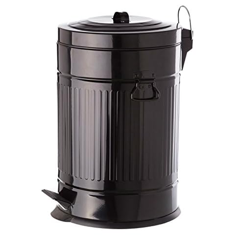 Papelera de acero negro de cocina Arabia 20 litros - LOLAhome Cover