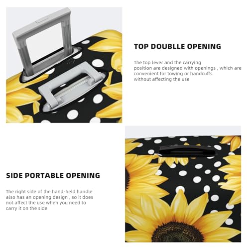 Suitcase Covers for Luggage, Luggage Cover Protector Fits 18-32 Inch Luggages (Sunflower Spotted Print, L)4