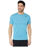 Nike Men's Dry Training Short Sleeve Dri-Fit Workout Shirt (Blue, Small)