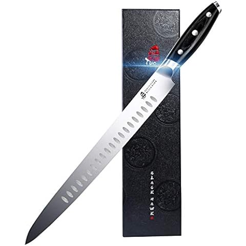 TUO Tranchiermesser Küchenmesser Lange Klinge 30cm Fleischmesser Profi Messer Deutscher Edelstahl Sashimi Messer Cover