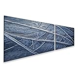 islandburner Bild auf Leinwand Makroaufnahme von gefrorenem Blatt mit Eiskristallen für Wohnzimmer Naturliebhaber Gartenmarkt Bilder Wandbilder Poster