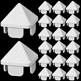 Sasylvia 20 Pcs 1.5 x 1.5 (1.39 x 1.39 Internal Dimension) White Vinyl Picket Fence Caps Outdoor White Vinyl Caps Vinyl Fence Post Caps for Garden Fencing Protect from Harmful Water Debris Part Square