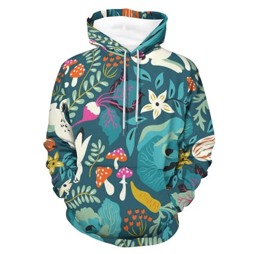 Hoodie lapin champignon UMENG idéal pour vos moments de détente en ville