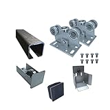 Bodenführung-Set Profil 2mx70x70mm Fe-BP Bausatz Laufwerk freitragend für L- 4,5m Schiebetor