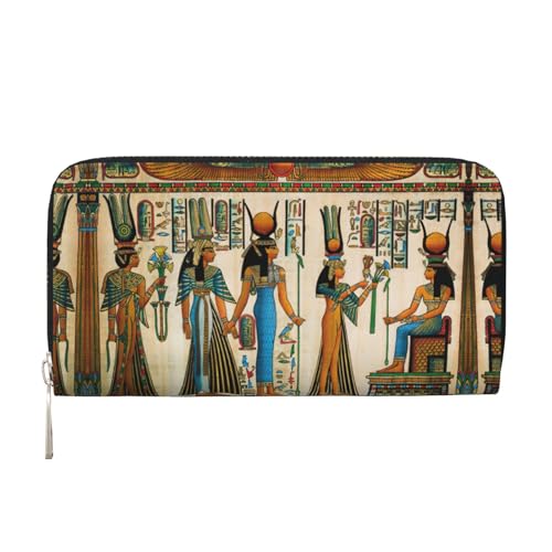 women in ancient egypt Print Women Wallet Trendy Travel-Friendly 7.9X3.9in Casual Clutch Purse Gift for Ladies
