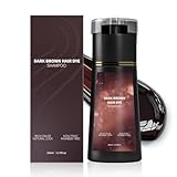 Hair Dye Shampoo, Hair Care Instant Dye,Easy-Use Formula for Gray Hair Coverage & Natural Color Boost,For Adults with Graying or Dull Hair,Ideal for Daily Use at Home or Travel-Dark Brown (Dark Brown)