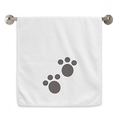 Serviette débarbouillette patte de chien blanche protection - 2