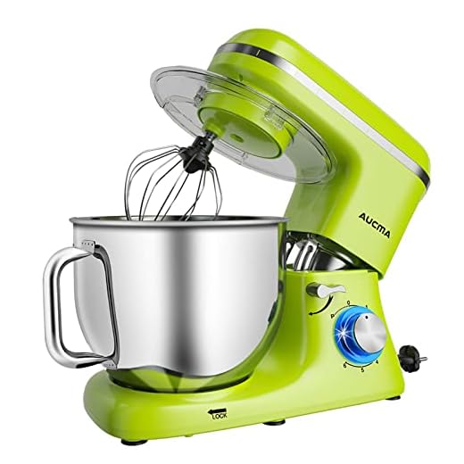 Aucma Amasadora de Pan, 1400W Batidora Amasadora, 7L Batidora Para Reposteria 6 Niveles de Velocidad Automática Multifuncional Robot de Cocina con 304 Acero Inoxidable Bol