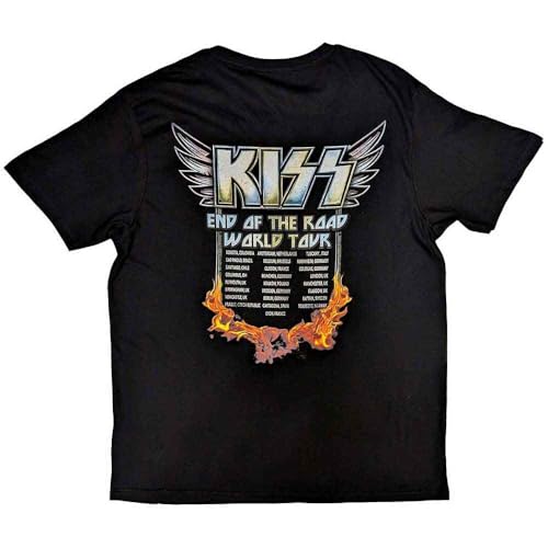 Kiss T Shirt End of The Road Wings Nouveau Officiel Homme Noir Size L
