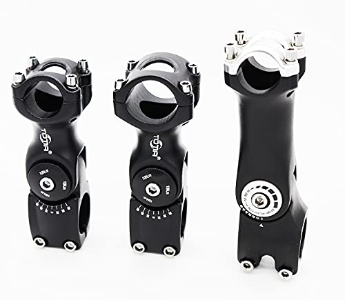Tuntrol Bicycle 25.4 90Mm Adjustable Stem, -30~30 Degree Range Forged Aluminum Alloy For Mtb Mountain Bike, City Road Bike, Cycling Accessories #TOP5
