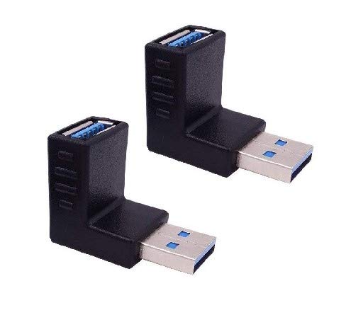 Access <2個組> USB3.0 アダプタ 方向変換 ノーマル type L 字型角度変換/変更 USBコネクタ USBA08 (下L型)