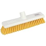 Jantex Robert Scott Soft Bristle Hygiene Broom Head 300(L)mm/12 inch, Yellow, Colour Coded for Separate Area Cleaning, Machine Washable, Soft Bristles Prevent Scratching Floor, DN831