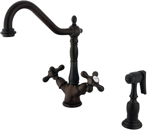 Miniatura 9 de Kingston Brass KS1231AXBS Heritage - Grifo de cocina, 8-916 pulgadas, cromo pulido