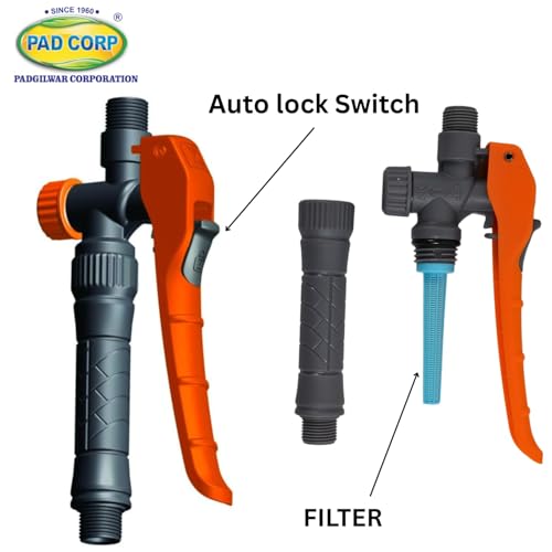 Image of PAD Corp Heavy Duty Trigger 100% Pure Virgin Plastic Comes with Double Filter with SELF Lock Suitable for All Sprayer (Pack of 1)