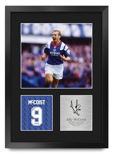 Cadre photo Ally McCoist Rangers dédicacé au format A3