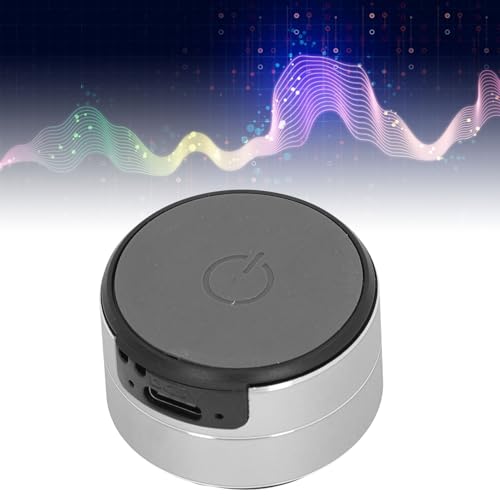 Image of Bone Conduction Speaker, Portable Cordless Bluetooth Speaker Stereo Music Player with Suction Cup Base, Support Dual Speaker Pairing Connection (Silver)