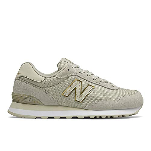 Tênis 515, New Balance, Feminino, Branco/Dourado, 37