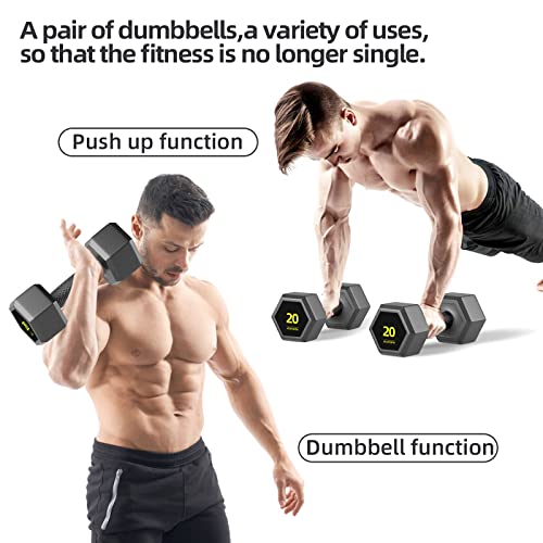 Hex Dumbbells Pvc Encase Coating Free Weight Dumbbell Set For Strength Training, Home Gym Fitness And Full Body Workout, 20Lb, Pair #TOP3