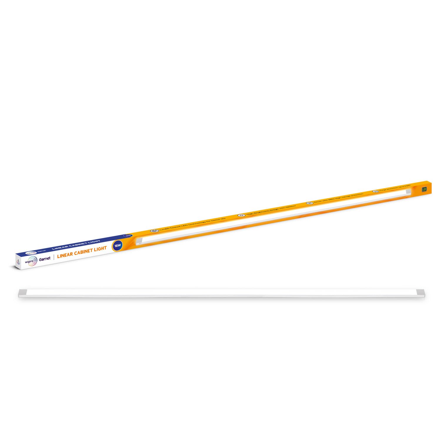 wipro Garnet 16W LED Linear Cabinet Light | 3Ft | Bright & Energy Efficient Tubelight for Home | Neutral White (4000K) | Under Cabinet Light for Wardrobe,Kitchen Shelf | Aluminium case| Pack of 1-image-47