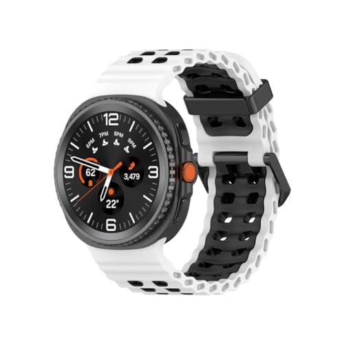 [LOKLNEYK] �ɓK������ Galaxy Watch 8 /40mm /44mm/8Classic 46mm�A�N�Z�T���[�ɓK������V���R���X�|�[�c�u���X���b�g(White Black,For Galaxy Watch 8 44mm)