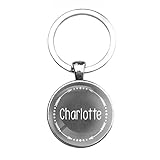  Schlüsselanhänger Glas - Charlotte, silberfarben