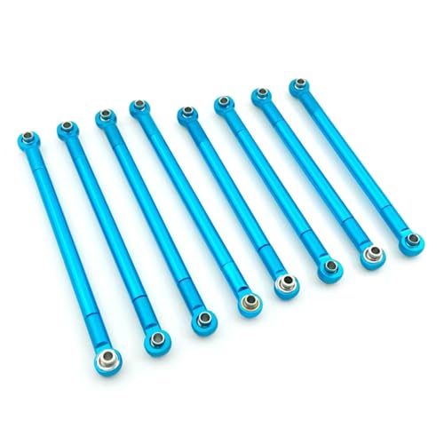 Rc Special Connecting Rod for MN128 MN86 MN86S MN86K MN86KS for MN G500 1/12 Metal for Chassis Linkage Suspension RC Crawler Car Parts and Accessories Replacement Use(Blue)