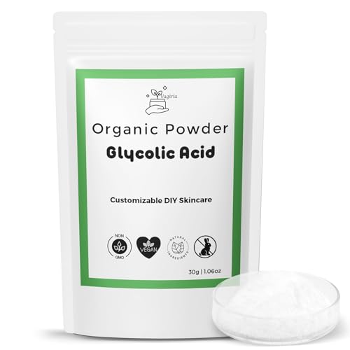 99% Pure Glycolic Acid Powder – Cosmetic Grade Exfoliant for DIY Skincare – Professional-Grade, Gentle Exfoliation for Radiant Skin - Ideal for Toners, Masks, and Chemical Peels - 30g