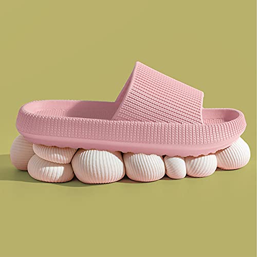 Foto von HSHAPAY Unisex Badeschuhe Damen Slides Sandalen Hausschuhe Herren Sommer Garten Badelatschen Rutschfest Plattform Badeschlappen Slippers Sommer Slide Indoor/Outdoor (38/39, Rosa, numeric_38)