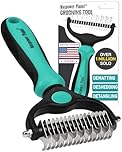Maxpower Planet Pet Grooming Brush - Double Sided Shedding, Dematting - Undercoat Rake Dogs - Dog Grooming Brush - Deshedding Brush for Dogs - Dog Brush, Cat Brush, Reduce Shedding by 95%, Turquoise