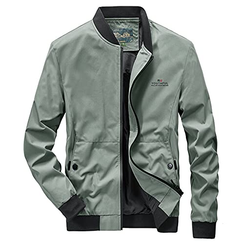 Image of sandbank Men's Casual Lightweight Flight Jacket Softshell Zipper Windbreaker Bomber Jacket