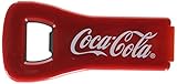 TableCraft's Coca-Cola Three-Way Bottle Opener Magnet, Plastic, Red