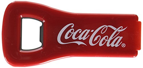 TableCraft's Coca-Cola Three-Way Bottle Opener Magnet, Plastic, Red