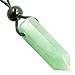 BestAmulets Healing Green Quartz Crystal Point Pendant Necklace