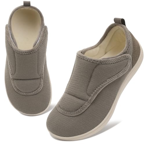 Scurtain House Slippers for Men Diabetic Slipper Seniors Elderly Mens Swollen Feet Orthopedic Diabetic Neuropathy Shoes Hospital Recovery Must Have Non Slip Bedroom Slippers Size by Scurtain - Image 7
