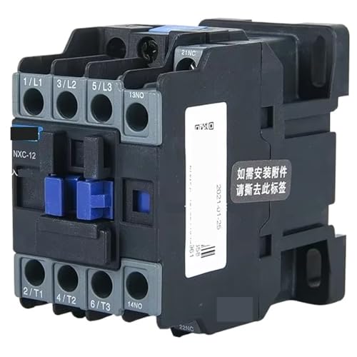 Contacteur CA NXC-06 6A triphasé 220V avec contacts auxiliaires 1NO 1NC