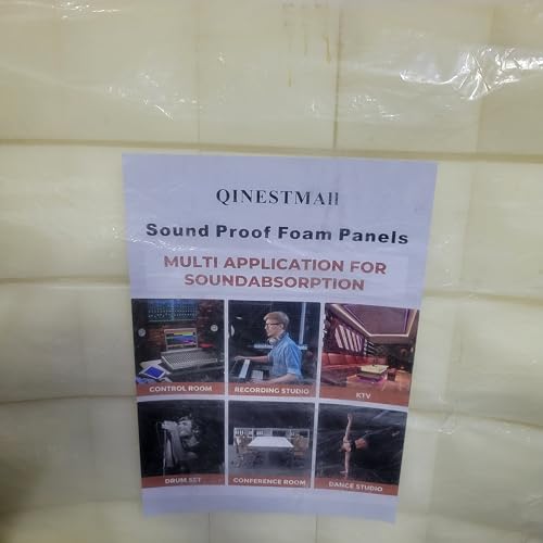 QINESTMAll Sound Proof Foam Panels – High-Density Noise Reduction for Home, Studio, and Office