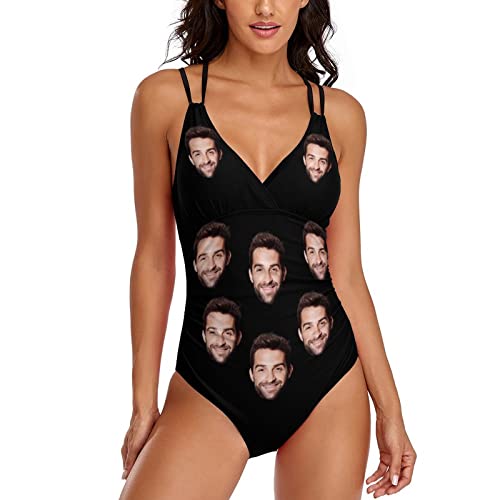 Custom One Piece Bathing Suits with Face Personalized Swimsuits with Picture of Men Photo for Women -9 Style