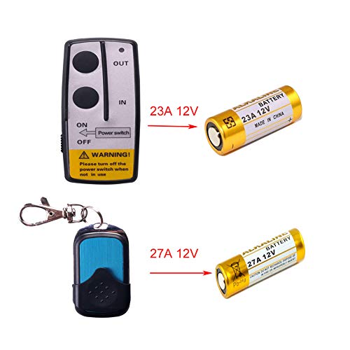 Foto von 2 Set LIEBMAYA Wireless Elektrische Seilwinde Motorwinde Funkfernbedienung Controller Toröffner Fernsteuerung für Winde LKW Jeep ATV Wasserdicht