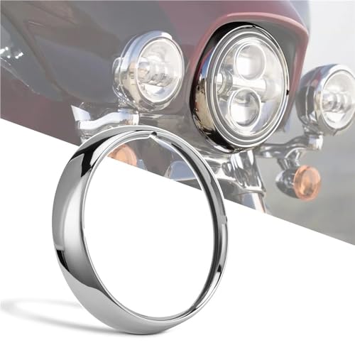 Moto 7 pouces cache calandre phare anneau garniture lampe pour Touring Road King Electra Glide