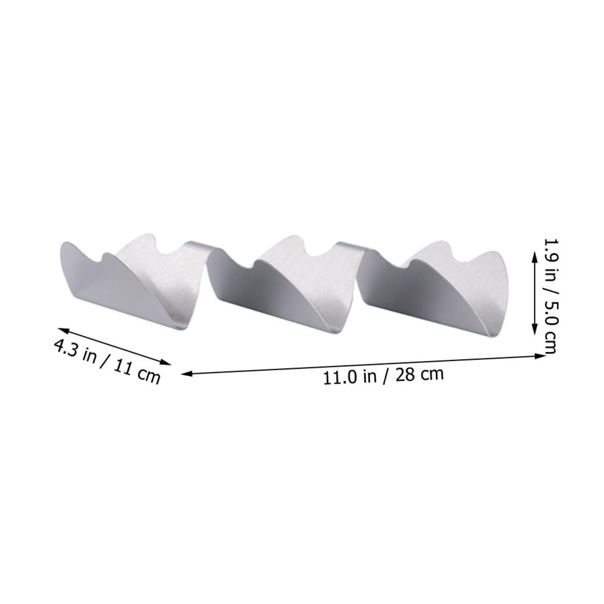 Crepe Stand Comales for Tortillas Corn Tortillas Taco Platter Stainless Taco Stand Desktop Burrito Stand Taco Rack Food Store Supplies Baking Food Rack Stainless Steel Silver GRIRIW